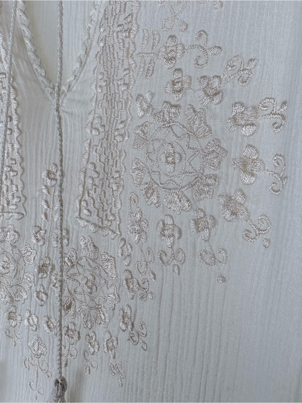 Joie Embroidered Cotton Blouse, Women’s size M/L - Picture 7 of 9